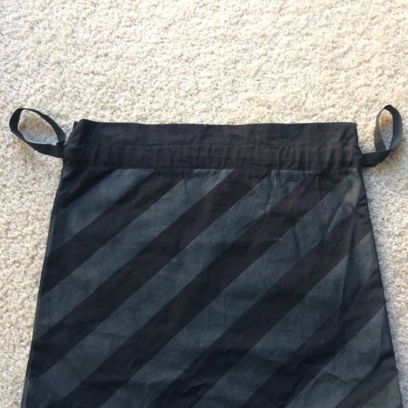 Nike Thick Cotton Canvas Tie String Travel Bag In Black & Grey - Picture 8 of 9